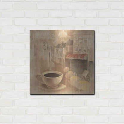 Luxe Metal Art 'Cafe de Paris I' by Albena Hristova, Metal Wall Art,24x24