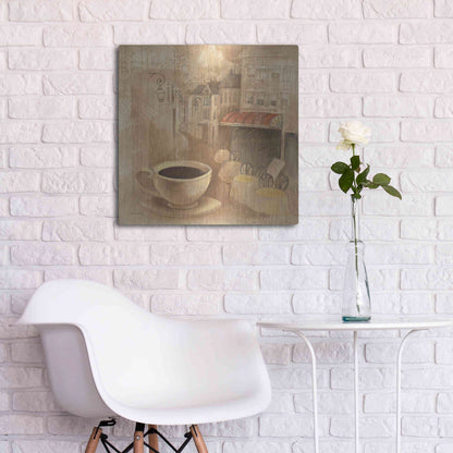 Luxe Metal Art 'Cafe de Paris I' by Albena Hristova, Metal Wall Art,24x24