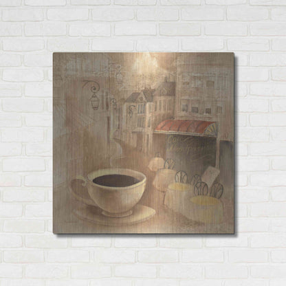 Luxe Metal Art 'Cafe de Paris I' by Albena Hristova, Metal Wall Art,36x36