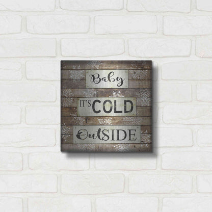 Luxe Metal Art 'Baby It's Cold Outside' by Cindy Jacobs, Metal Wall Art,12x12