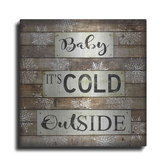 Luxe Metal Art 'Baby It's Cold Outside' by Cindy Jacobs, Metal Wall Art