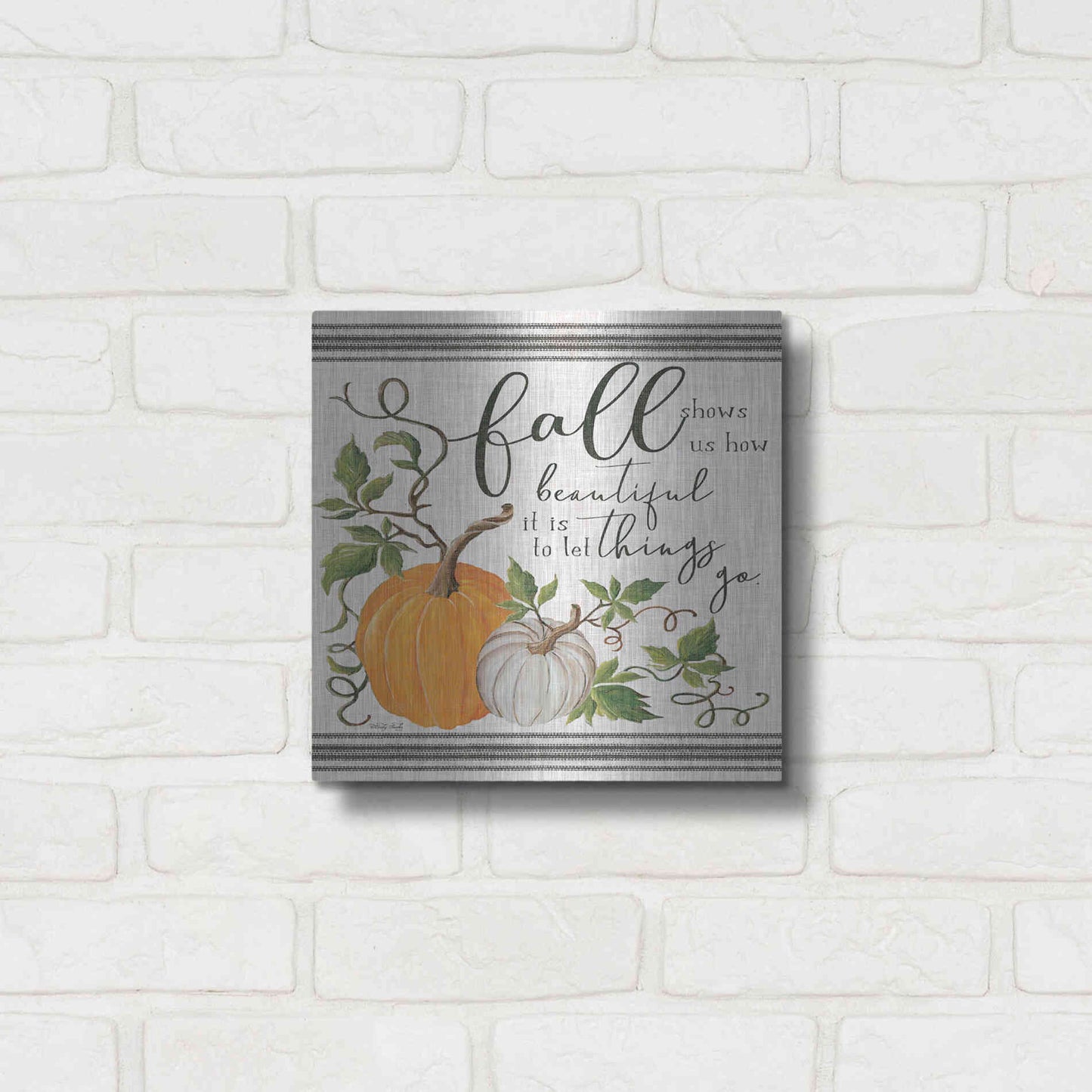 Luxe Metal Art 'Let Things Go' by Cindy Jacobs, Metal Wall Art,12x12