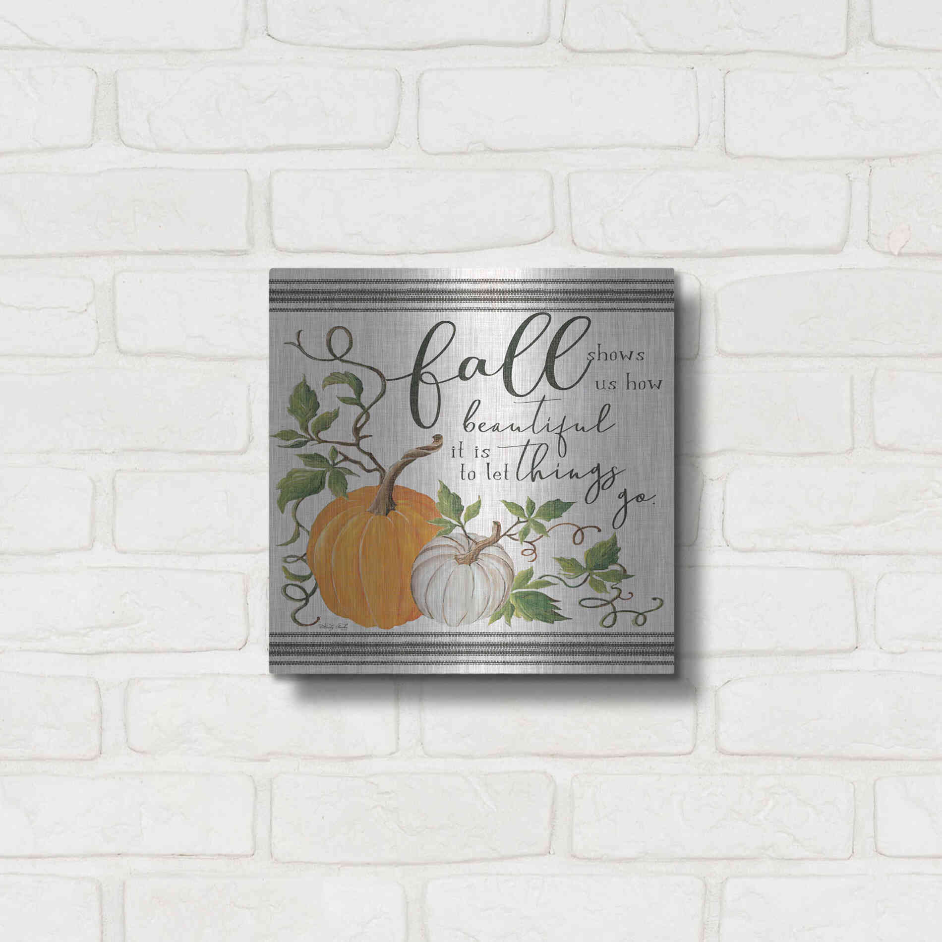 Luxe Metal Art 'Let Things Go' by Cindy Jacobs, Metal Wall Art,12x12