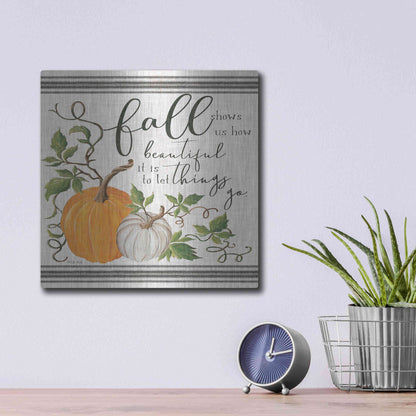 Luxe Metal Art 'Let Things Go' by Cindy Jacobs, Metal Wall Art,12x12