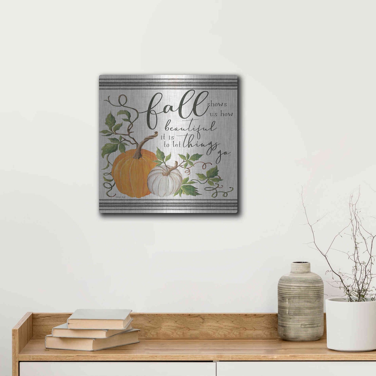 Luxe Metal Art 'Let Things Go' by Cindy Jacobs, Metal Wall Art,12x12