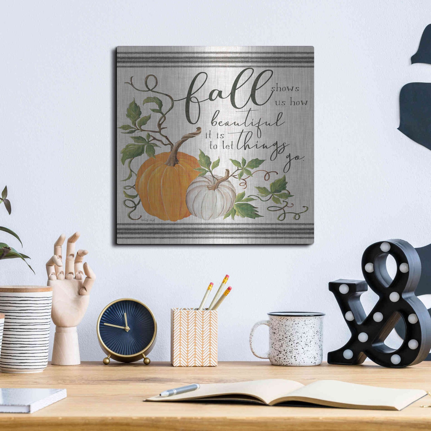 Luxe Metal Art 'Let Things Go' by Cindy Jacobs, Metal Wall Art,12x12