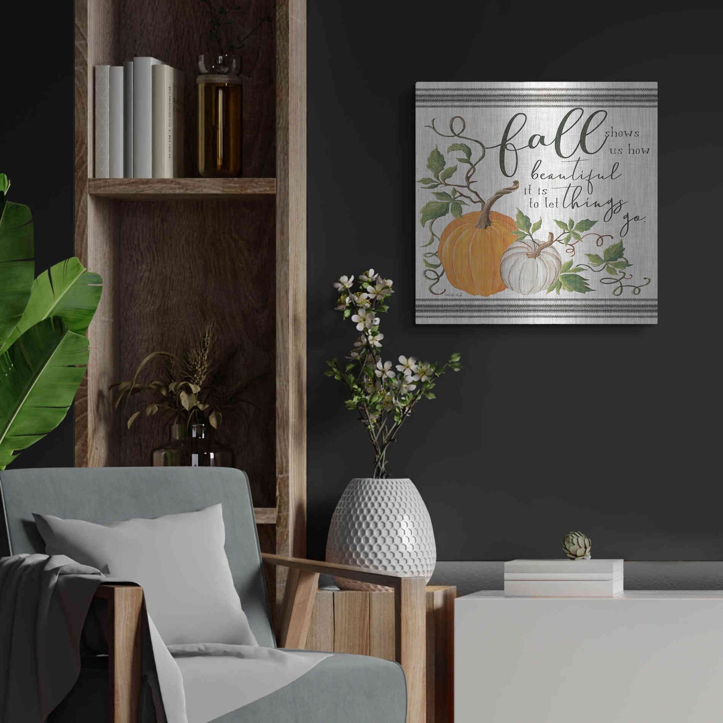 Luxe Metal Art 'Let Things Go' by Cindy Jacobs, Metal Wall Art,24x24