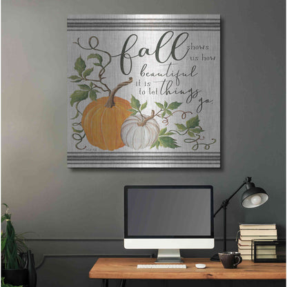 Luxe Metal Art 'Let Things Go' by Cindy Jacobs, Metal Wall Art,36x36
