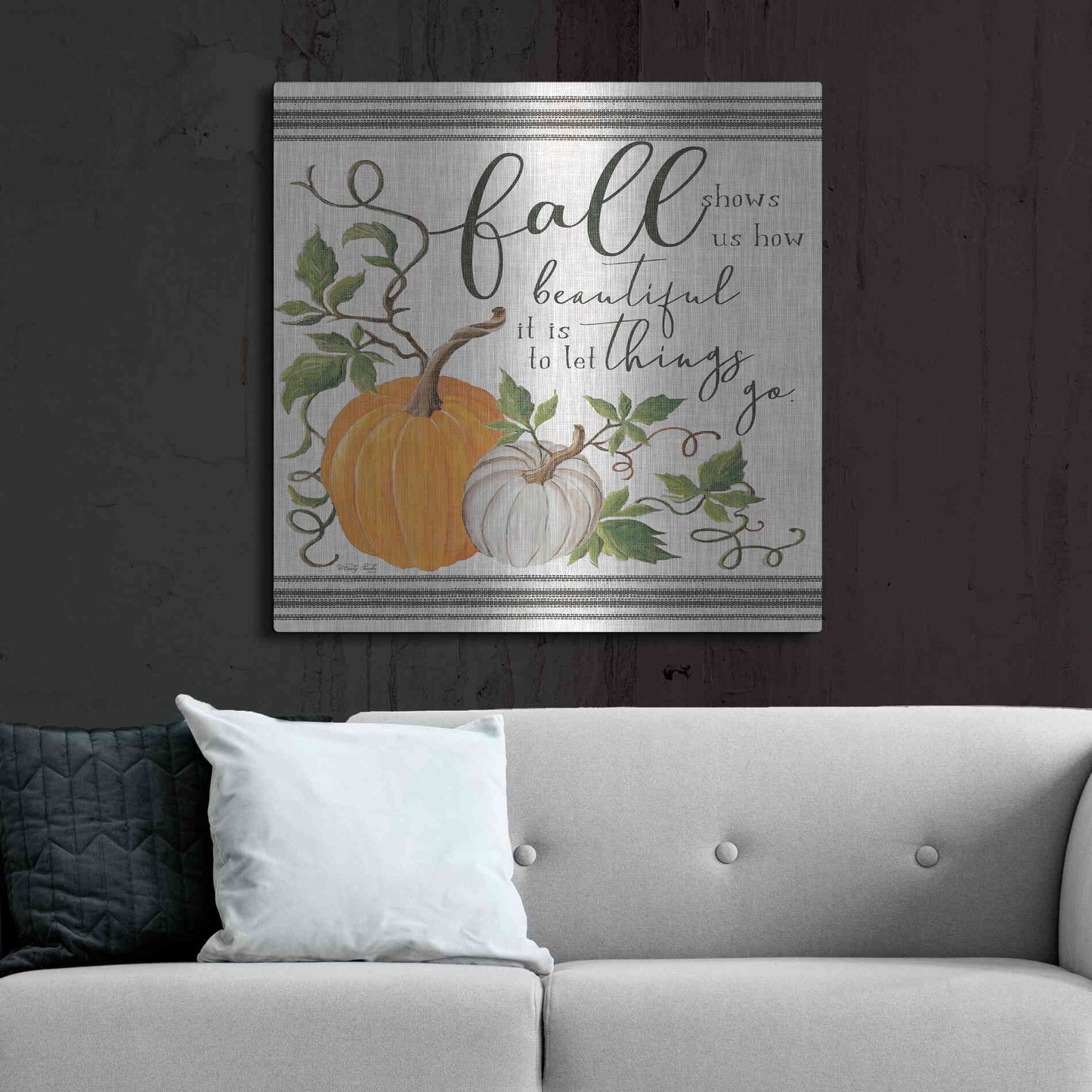 Luxe Metal Art 'Let Things Go' by Cindy Jacobs, Metal Wall Art,36x36