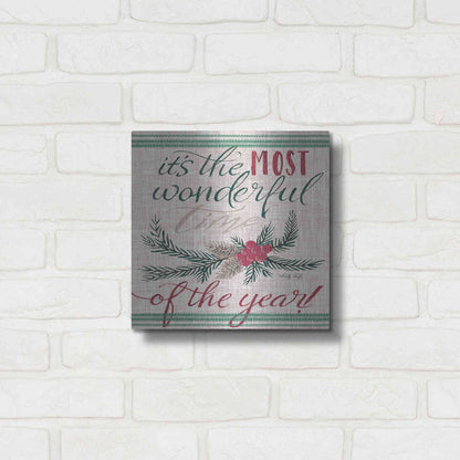 Luxe Metal Art 'It's the Most Wonderful Time of the Year' by Cindy Jacobs, Metal Wall Art,12x12