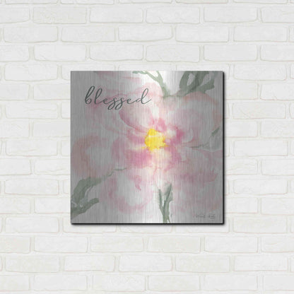 Luxe Metal Art 'Floral Blessed' by Cindy Jacobs, Metal Wall Art,24x24