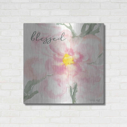 Luxe Metal Art 'Floral Blessed' by Cindy Jacobs, Metal Wall Art,36x36