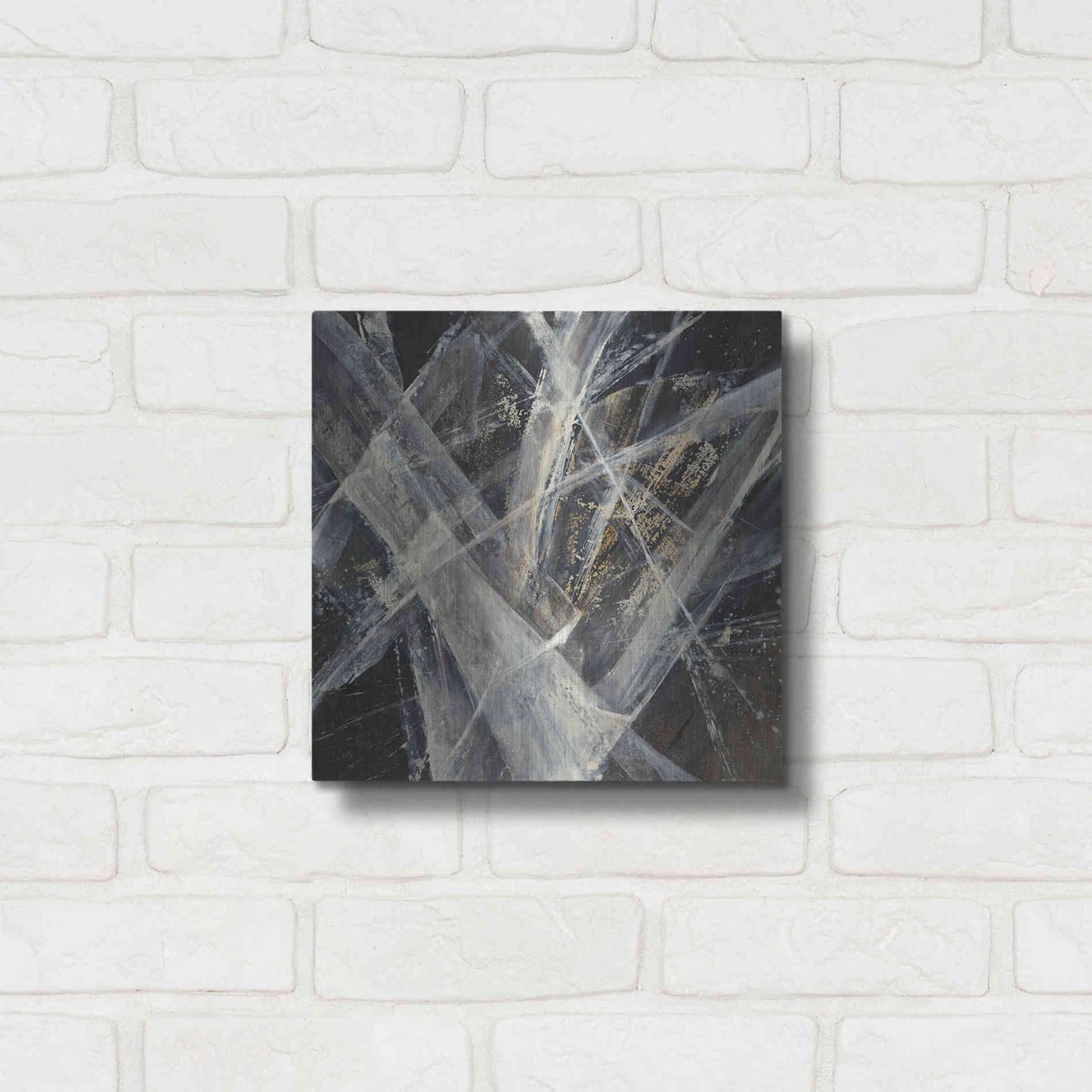 Luxe Metal Art 'Glacier I' by Albena Hristova, Metal Wall Art,12x12