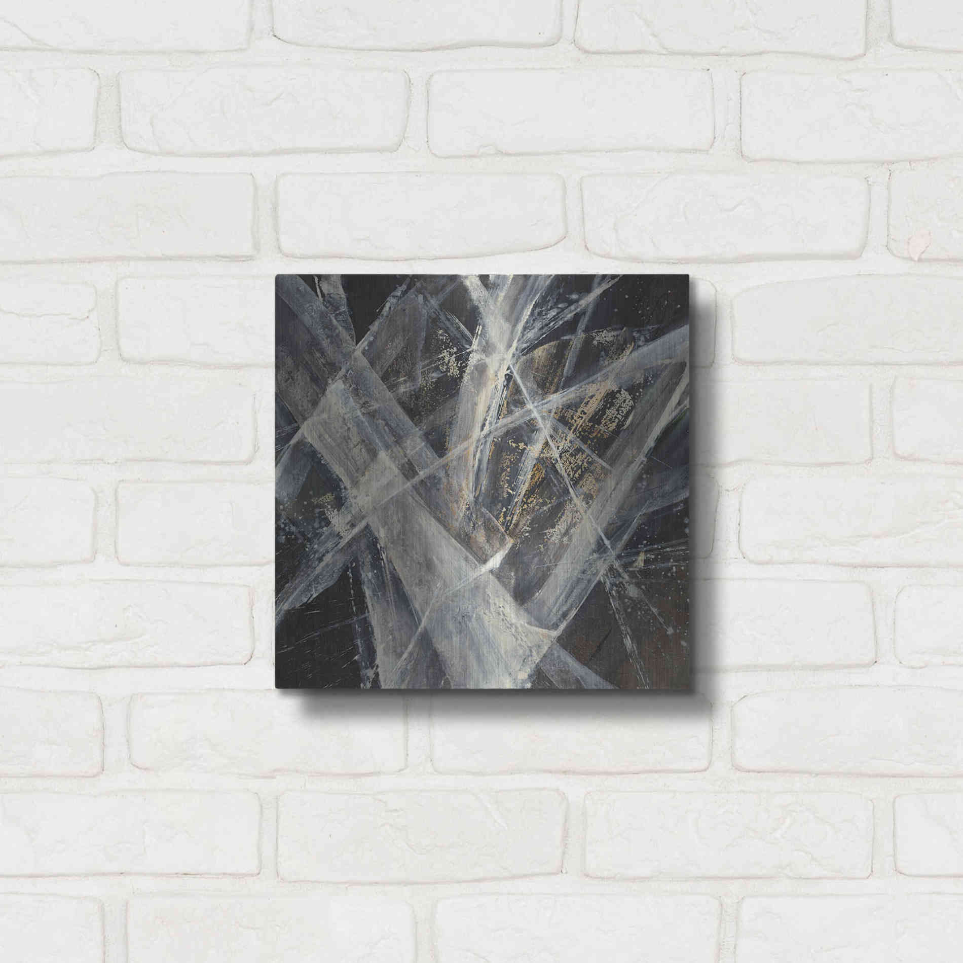 Luxe Metal Art 'Glacier I' by Albena Hristova, Metal Wall Art,12x12