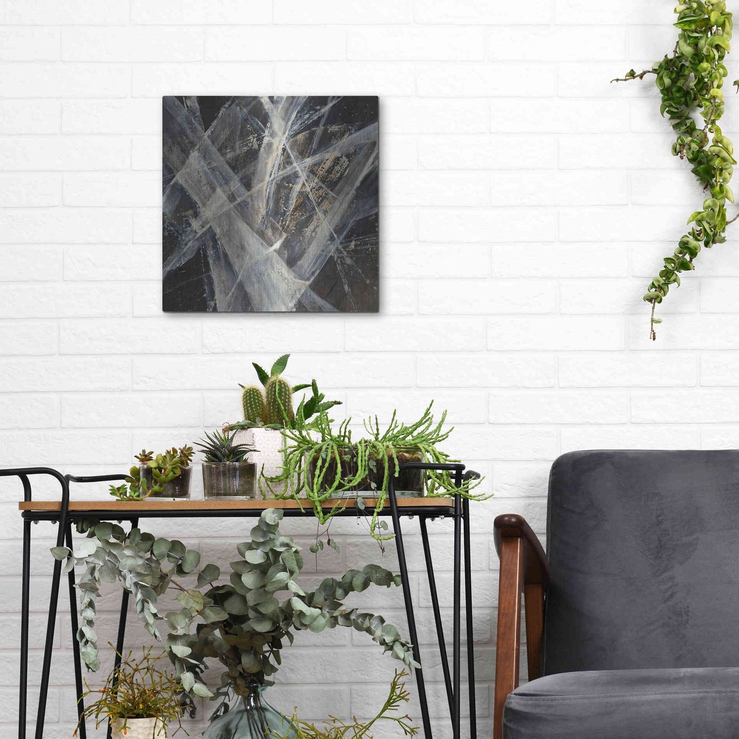 Luxe Metal Art 'Glacier I' by Albena Hristova, Metal Wall Art,12x12