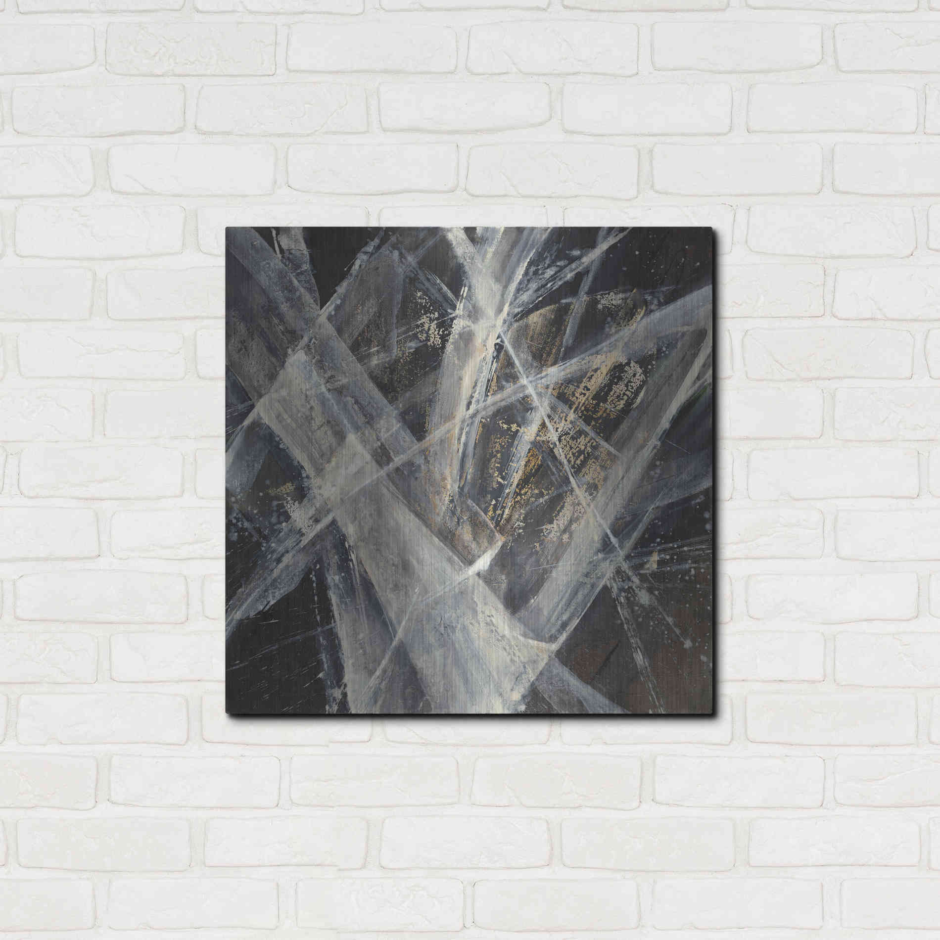 Luxe Metal Art 'Glacier I' by Albena Hristova, Metal Wall Art,24x24