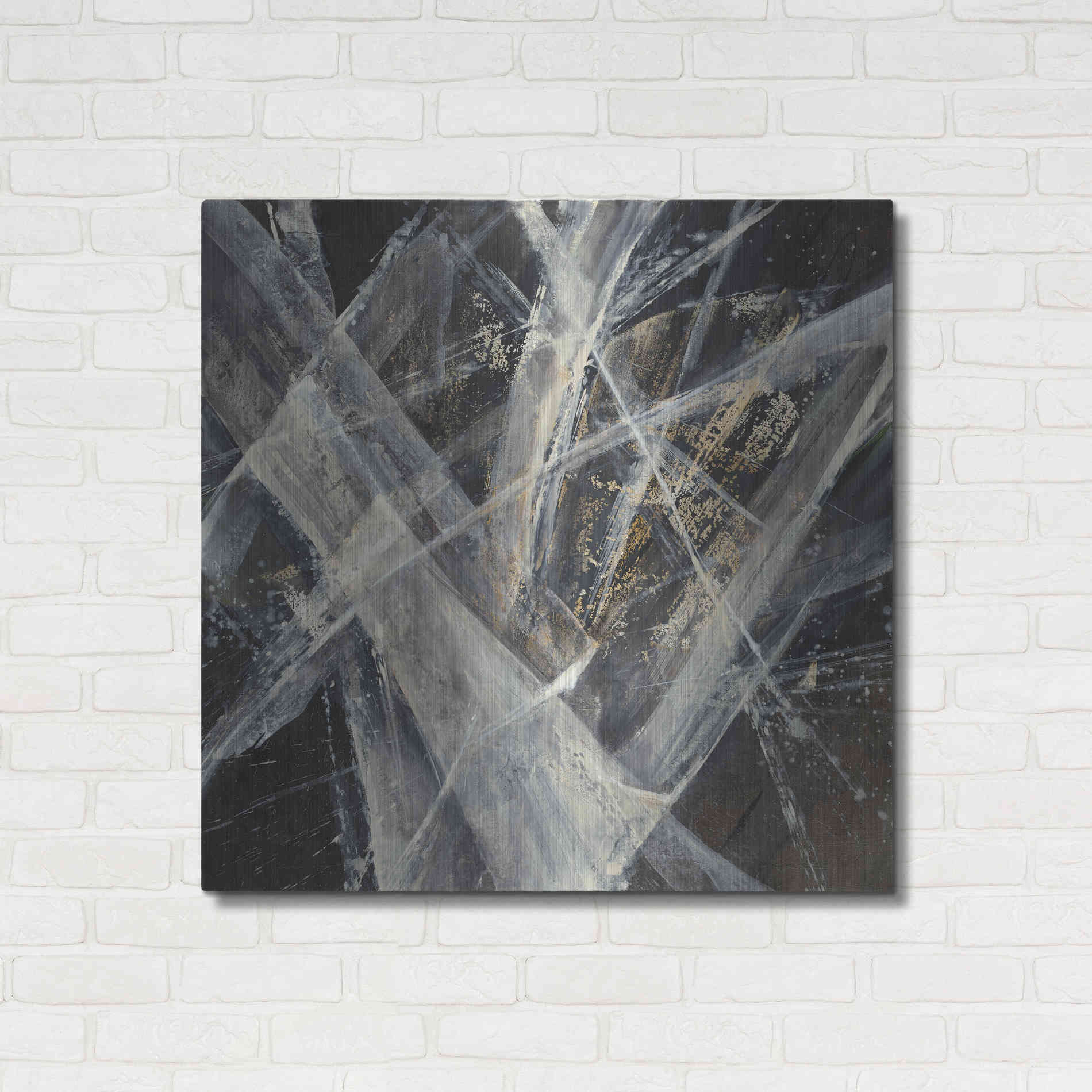 Luxe Metal Art 'Glacier I' by Albena Hristova, Metal Wall Art,36x36