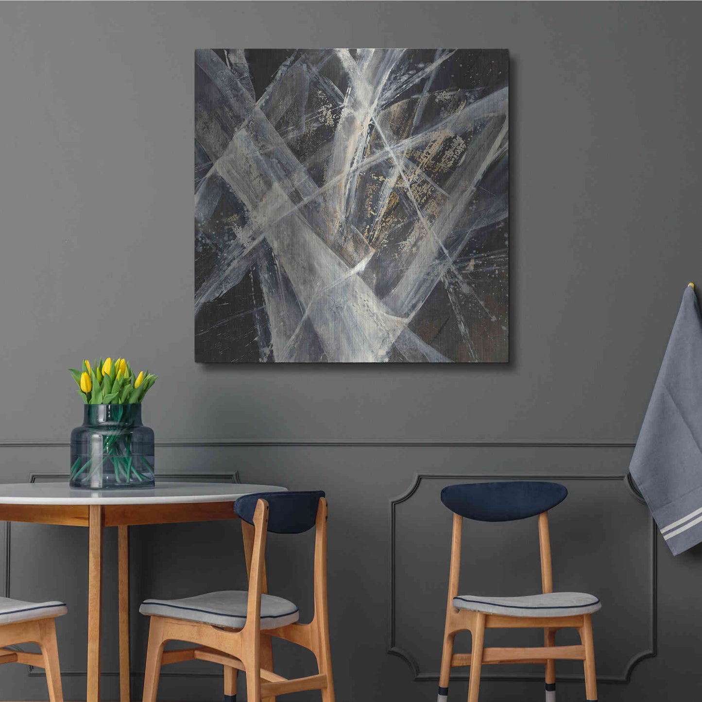 Luxe Metal Art 'Glacier I' by Albena Hristova, Metal Wall Art,36x36