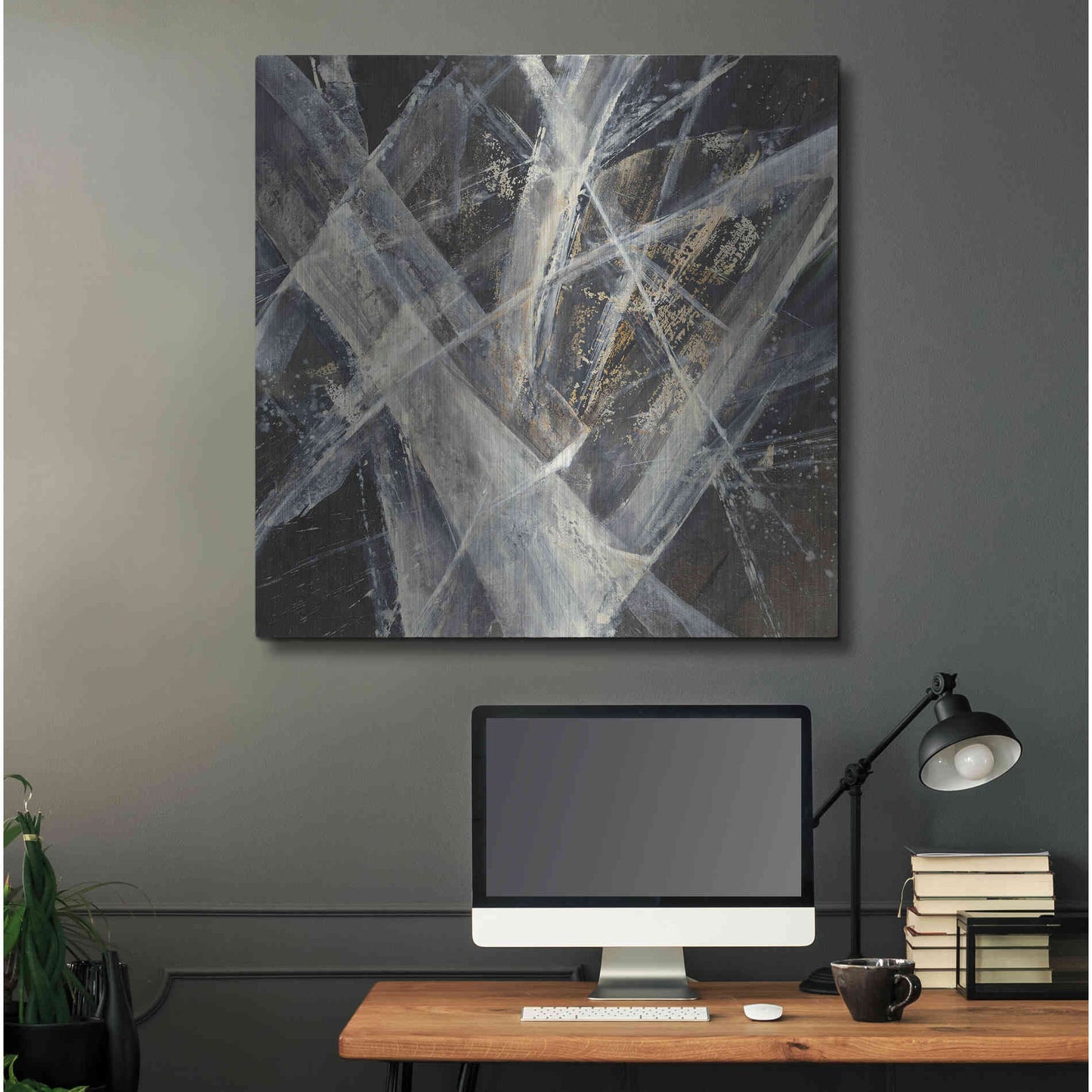 Luxe Metal Art 'Glacier I' by Albena Hristova, Metal Wall Art,36x36