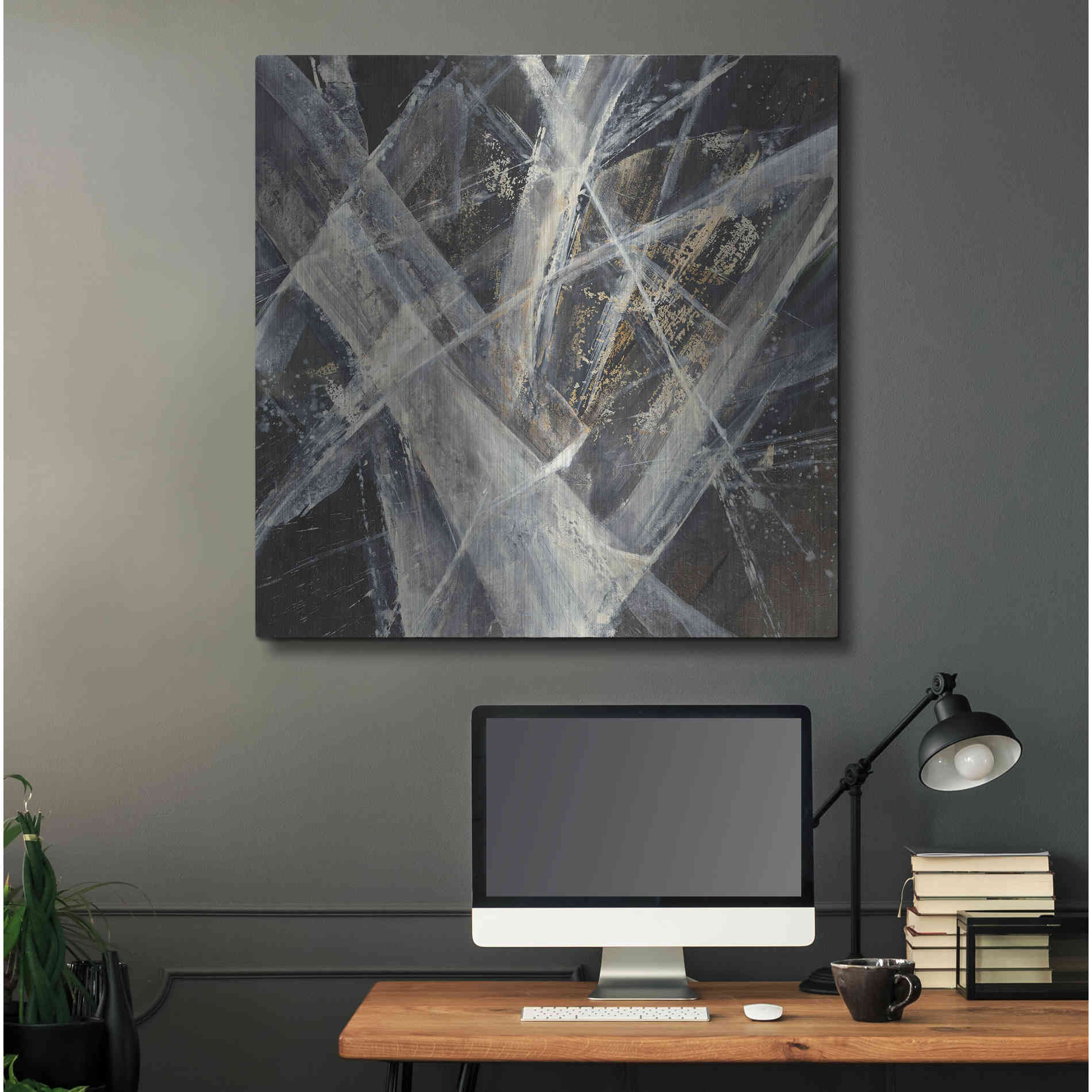 Luxe Metal Art 'Glacier I' by Albena Hristova, Metal Wall Art,36x36