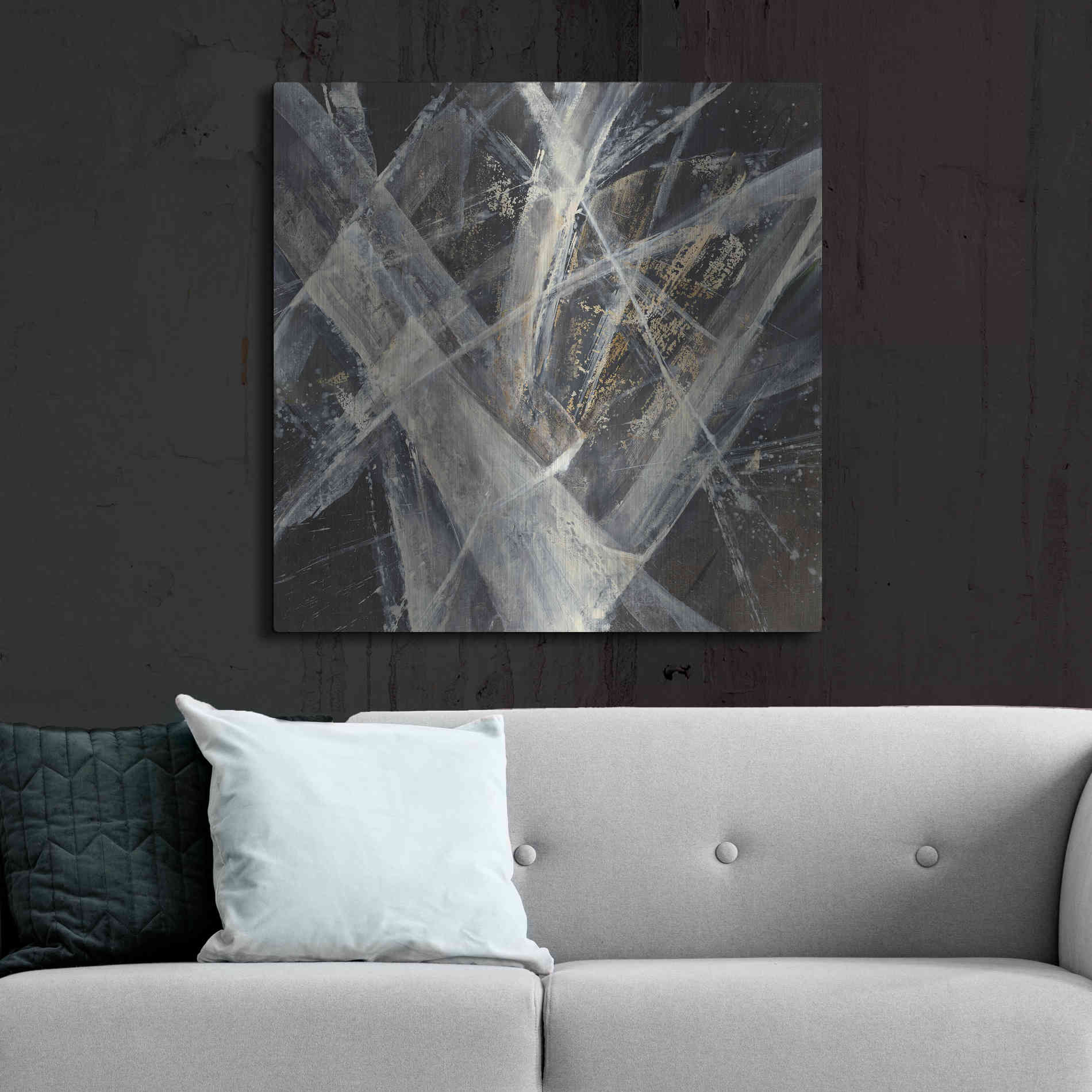 Luxe Metal Art 'Glacier I' by Albena Hristova, Metal Wall Art,36x36