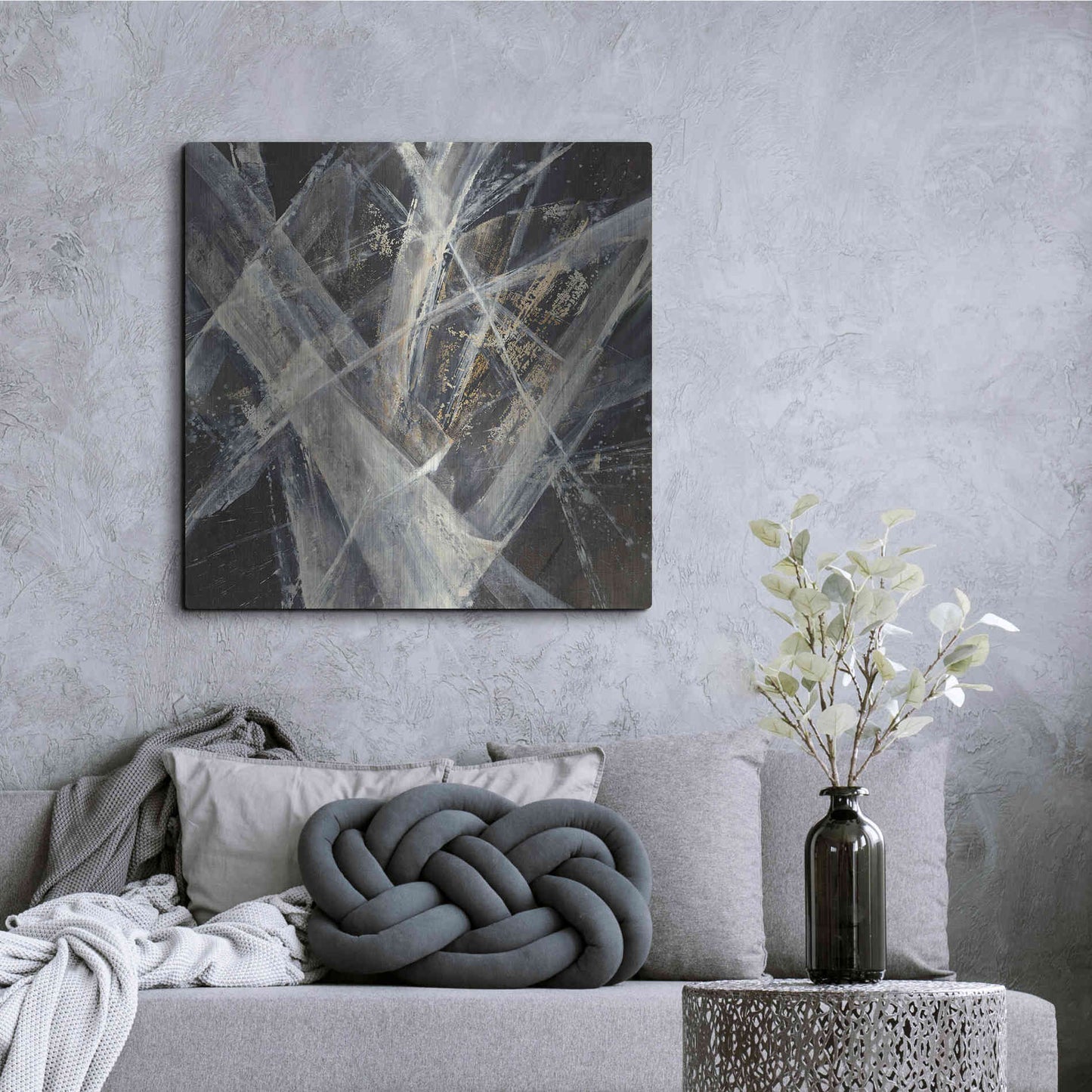 Luxe Metal Art 'Glacier I' by Albena Hristova, Metal Wall Art,36x36