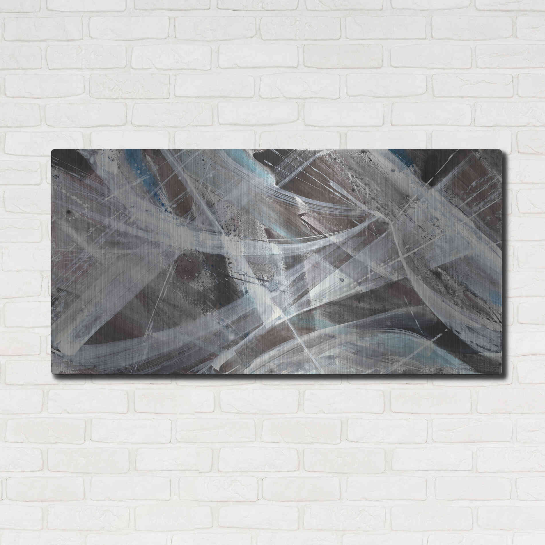 Luxe Metal Art 'Glacier VI' by Albena Hristova, Metal Wall Art,48x24