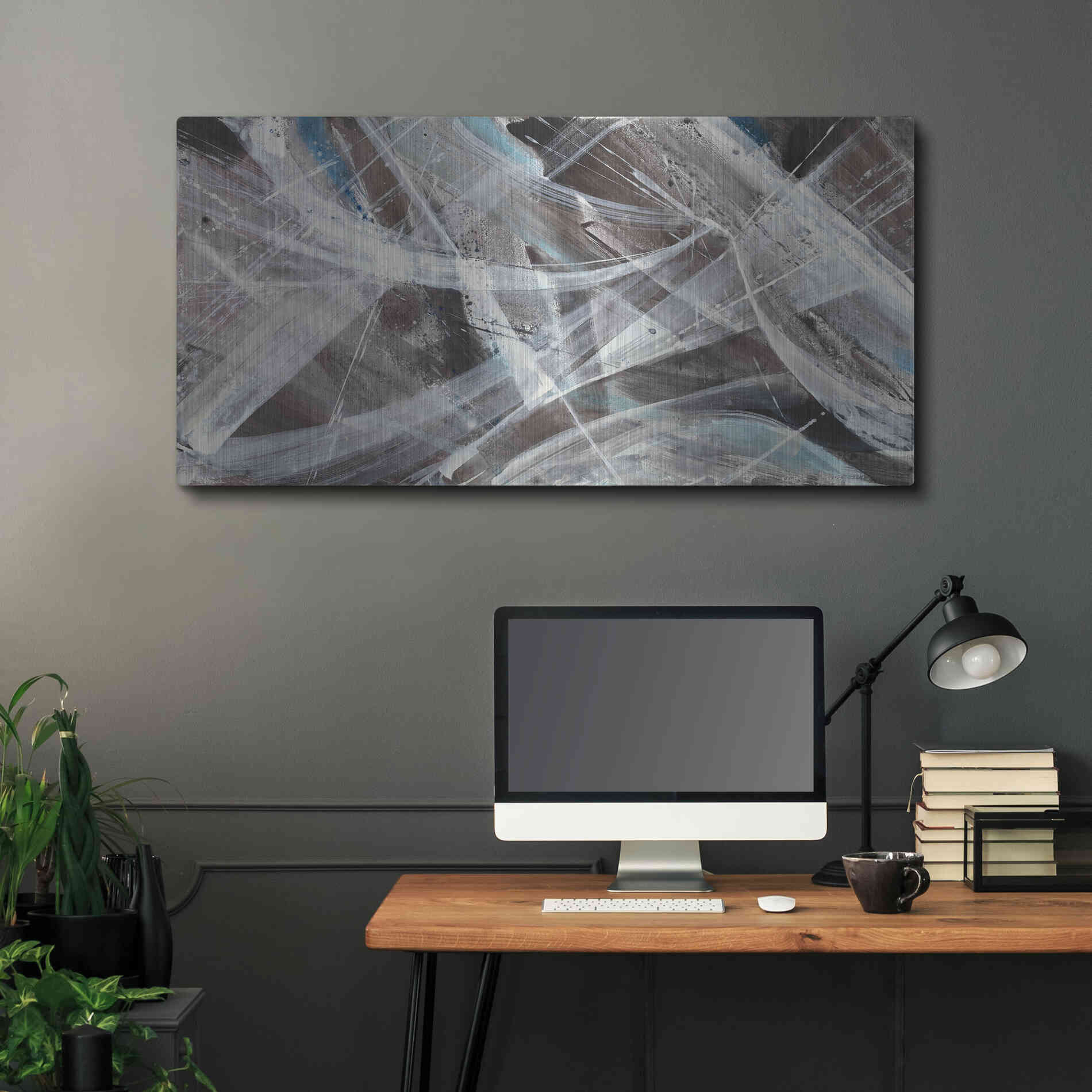 Luxe Metal Art 'Glacier VI' by Albena Hristova, Metal Wall Art,48x24