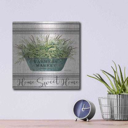 Luxe Metal Art 'Sweet Home' by Cindy Jacobs, Metal Wall Art,12x12