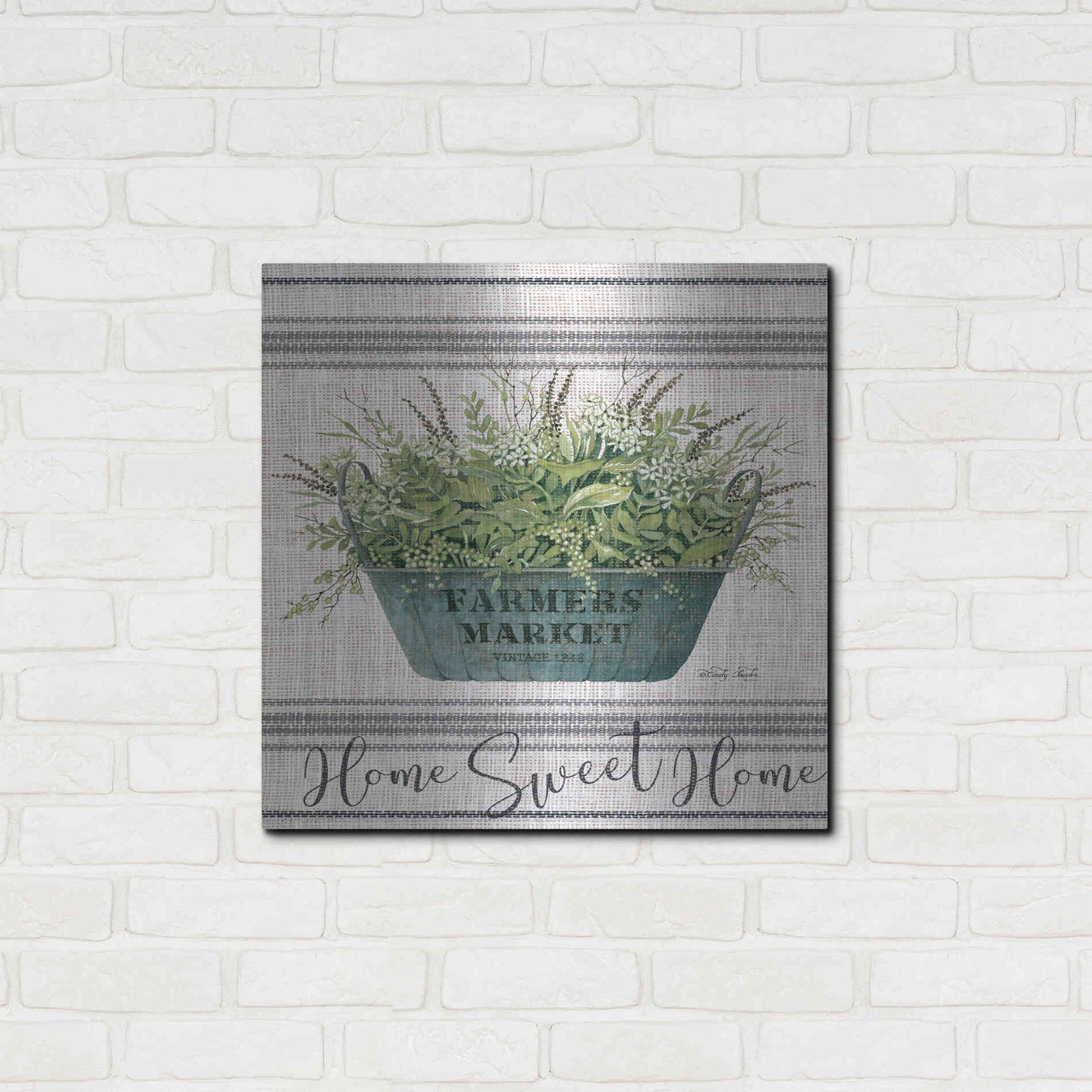 Luxe Metal Art 'Sweet Home' by Cindy Jacobs, Metal Wall Art,24x24