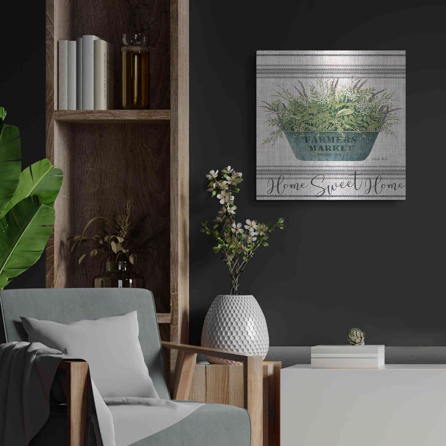 Luxe Metal Art 'Sweet Home' by Cindy Jacobs, Metal Wall Art,24x24
