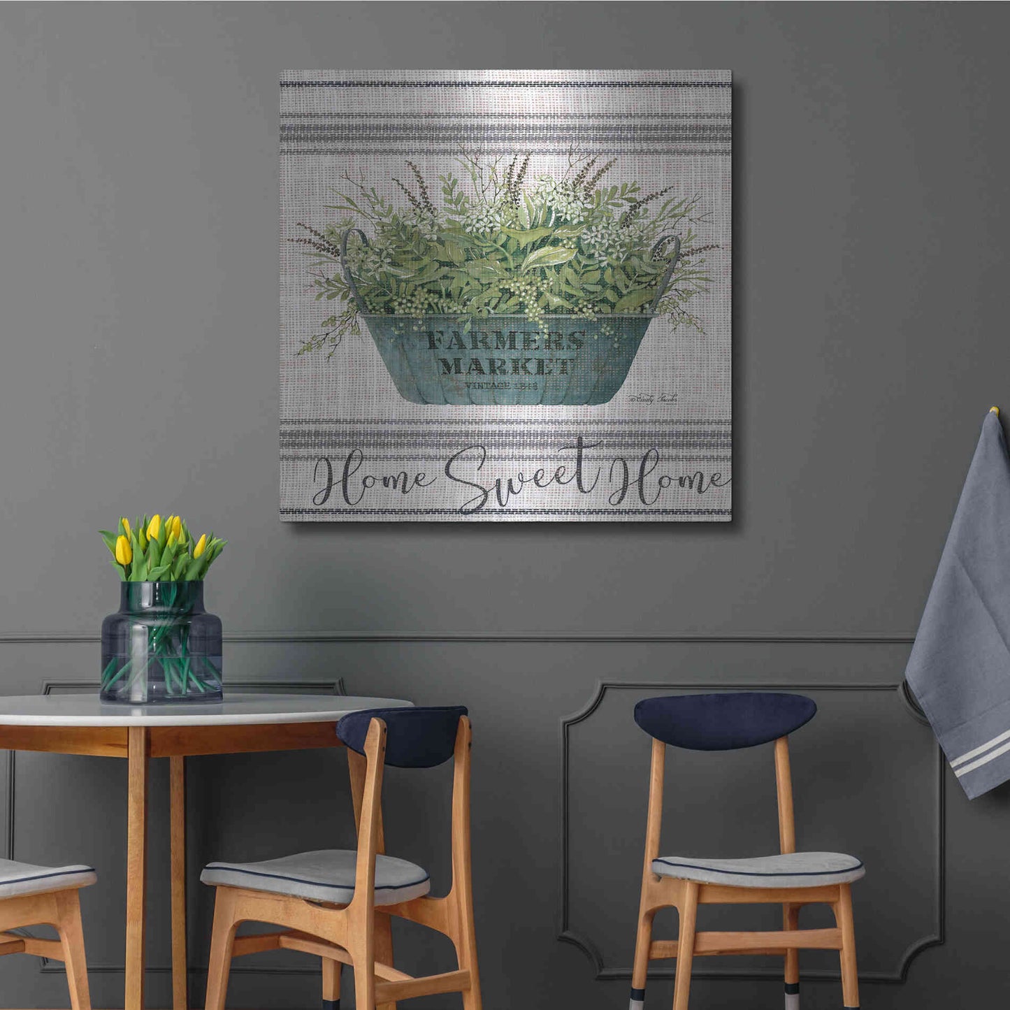 Luxe Metal Art 'Sweet Home' by Cindy Jacobs, Metal Wall Art,36x36