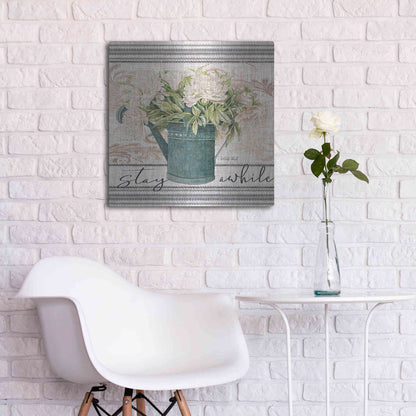 Luxe Metal Art 'Stay Awhile' by Cindy Jacobs, Metal Wall Art,24x24