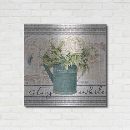 Luxe Metal Art 'Stay Awhile' by Cindy Jacobs, Metal Wall Art,36x36