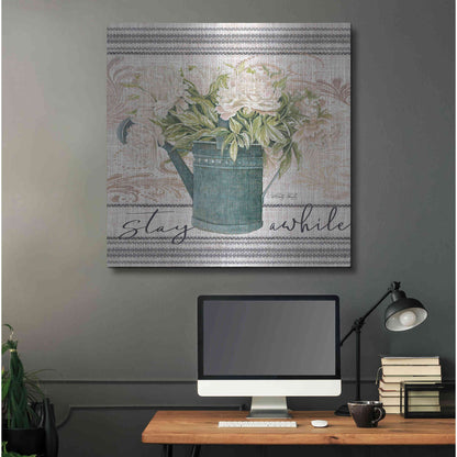 Luxe Metal Art 'Stay Awhile' by Cindy Jacobs, Metal Wall Art,36x36