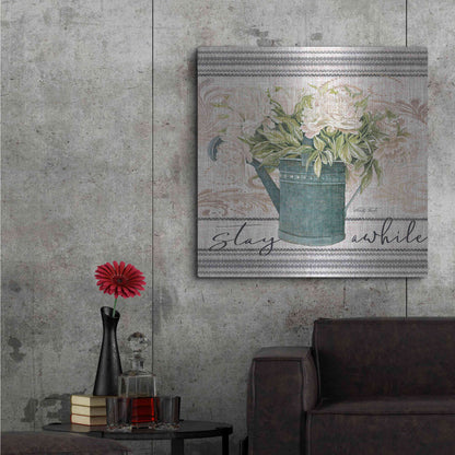 Luxe Metal Art 'Stay Awhile' by Cindy Jacobs, Metal Wall Art,36x36