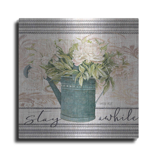 Luxe Metal Art 'Stay Awhile' by Cindy Jacobs, Metal Wall Art