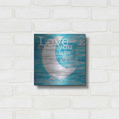 Luxe Metal Art 'Love You to the Moon and Back' by Cindy Jacobs, Metal Wall Art,12x12