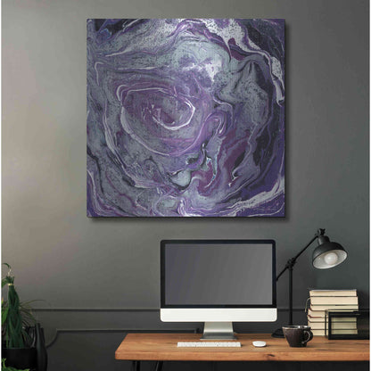 Luxe Metal Art 'Abstract in Purple II' by Cindy Jacobs, Metal Wall Art,36x36