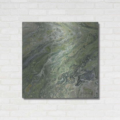 Luxe Metal Art 'Abstract in Seafoam II' by Cindy Jacobs, Metal Wall Art,36x36