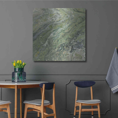 Luxe Metal Art 'Abstract in Seafoam II' by Cindy Jacobs, Metal Wall Art,36x36