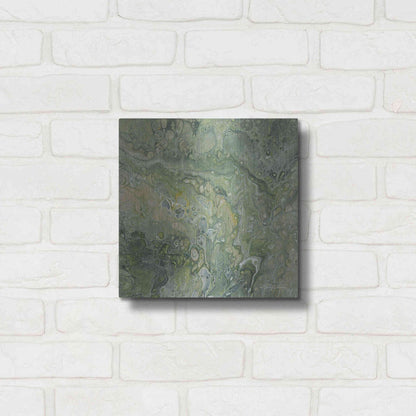 Luxe Metal Art 'Abstract in Seafoam III' by Cindy Jacobs, Metal Wall Art,12x12
