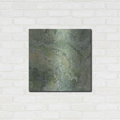 Luxe Metal Art 'Abstract in Seafoam III' by Cindy Jacobs, Metal Wall Art,24x24