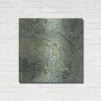Luxe Metal Art 'Abstract in Seafoam III' by Cindy Jacobs, Metal Wall Art,36x36
