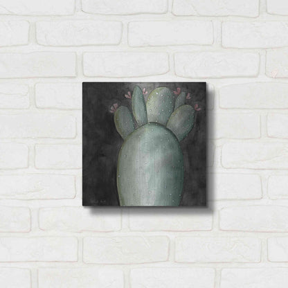 Luxe Metal Art 'Big Blooming Cactus I' by Cindy Jacobs, Metal Wall Art,12x12