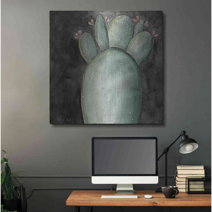 Luxe Metal Art 'Big Blooming Cactus I' by Cindy Jacobs, Metal Wall Art,36x36