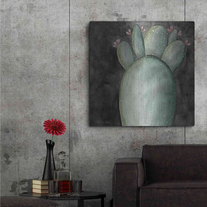 Luxe Metal Art 'Big Blooming Cactus I' by Cindy Jacobs, Metal Wall Art,36x36