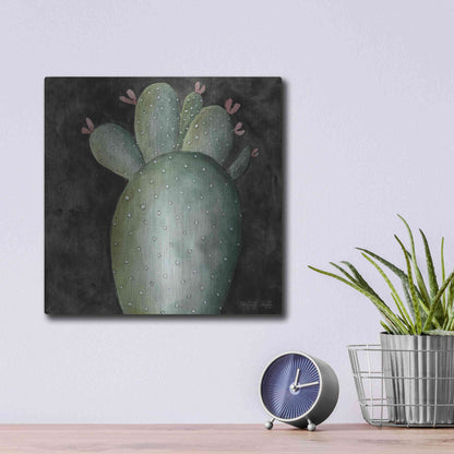 Luxe Metal Art 'Big Blooming Cactus II' by Cindy Jacobs, Metal Wall Art,12x12