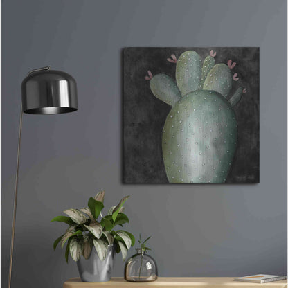 Luxe Metal Art 'Big Blooming Cactus II' by Cindy Jacobs, Metal Wall Art,24x24