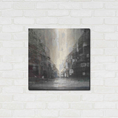 Luxe Metal Art 'Silver City' by Albena Hristova, Metal Wall Art,24x24